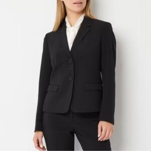 Evan Picone Black Blazer Classic Formal Suit Jacket